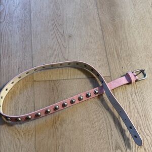 Pink Studded Women's Belt